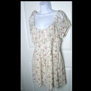 Streetwear Society Floral Romper with cream inner lining SZ XL